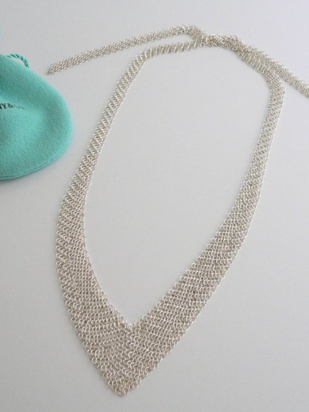 EUC - Elsa Peretti Bib Necklace - Sterling Silver .925 | 26" Tiffanys